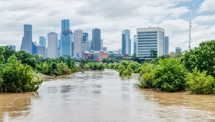Pictured: Flooding in Texas following Storm Harvey in 2017